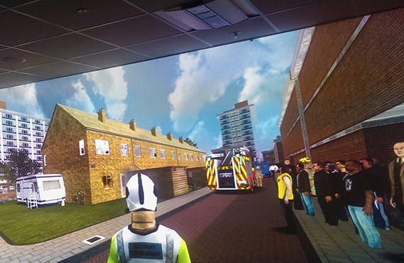 Firefighters tackle real life scenarios with immersive AV